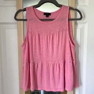 J Crew slub linen blend swing tank